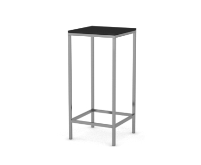 Steh / Hochtisch "New York Steel" 50x50x110 schwarze Platte